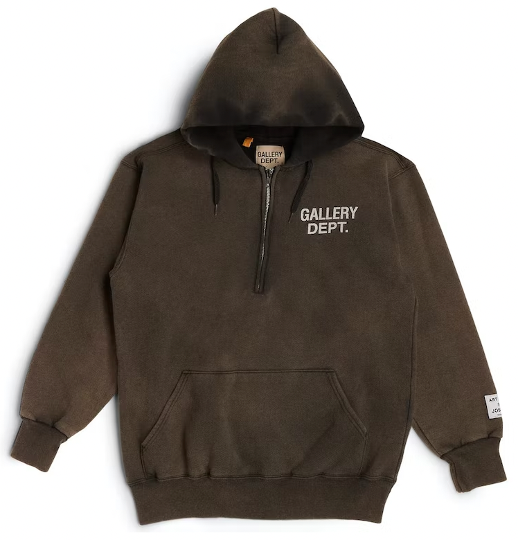 Gallery Dept. Vintage Half Zip Hoodie Black PALISADES