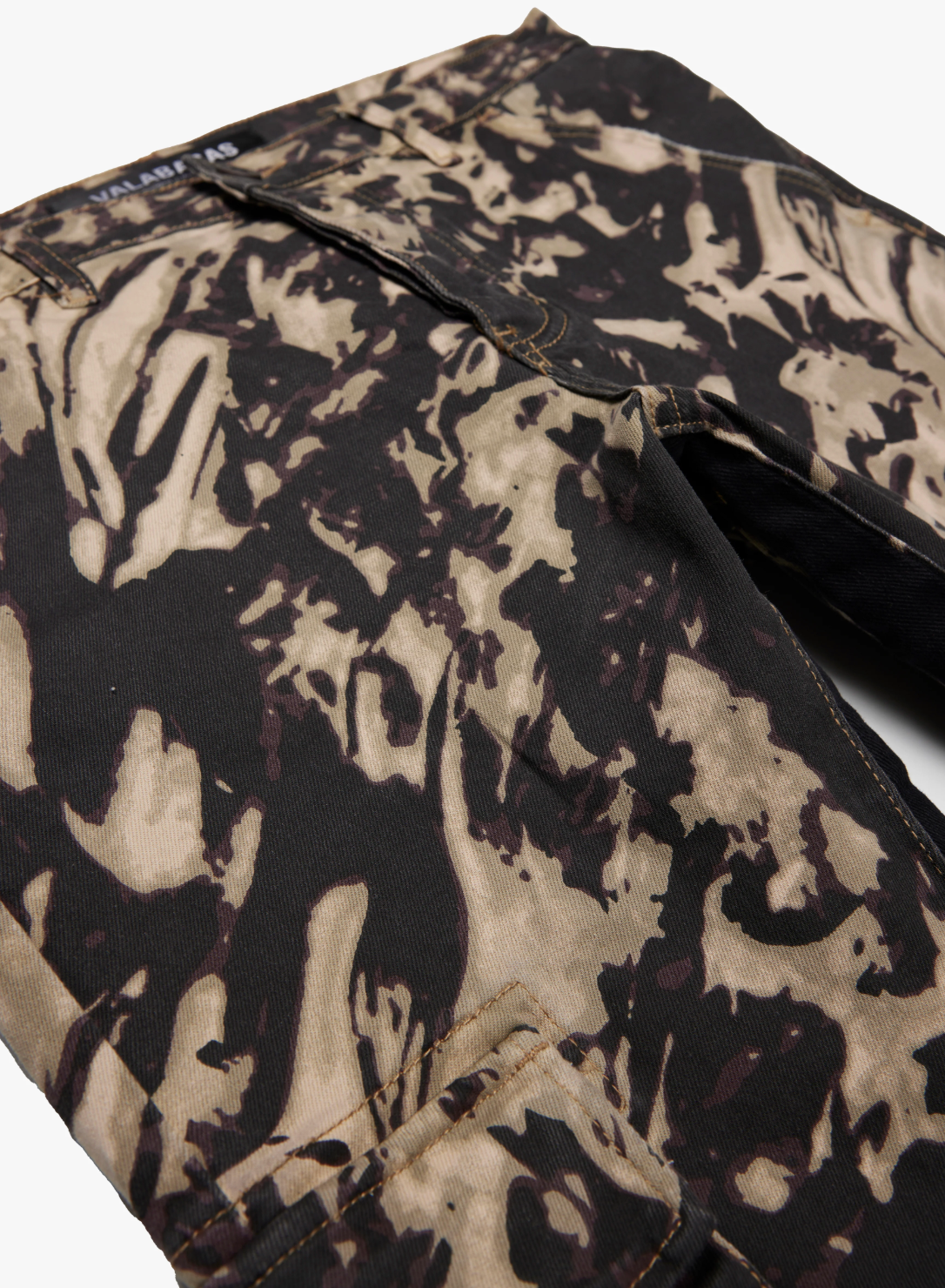 VALABASAS "COMMANDER" DUNE CAMO STACKED FLARE DENIM PALISADES