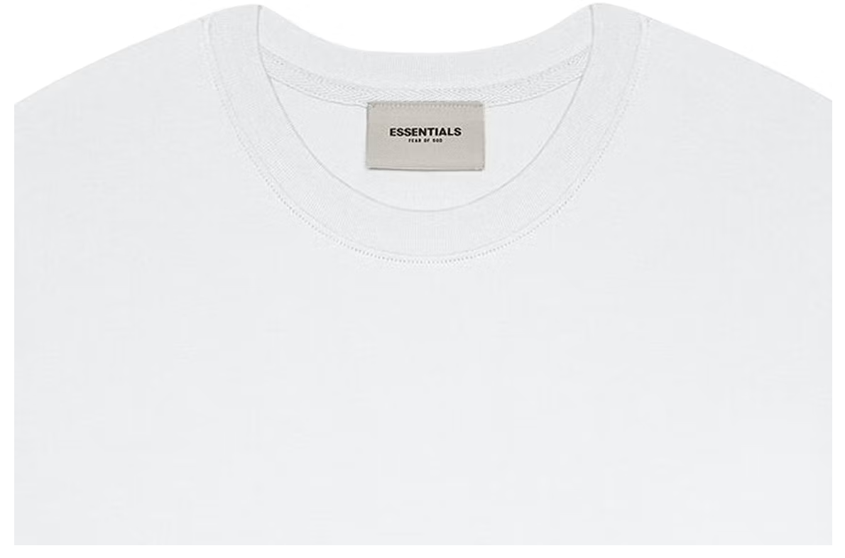 Fear of God Essentials Boxy T-Shirt Applique Logo White PALISADES