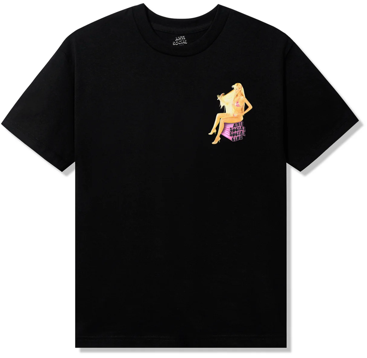 Anti Social Social Club Ellen von Unwerth D Fantasy Black T-Shirt PALISADES