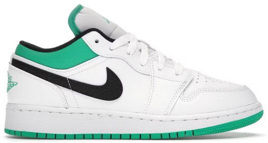 Jordan 1 Low White Lucky Green Tumbled Leather (GS) AMERICAN DREAM