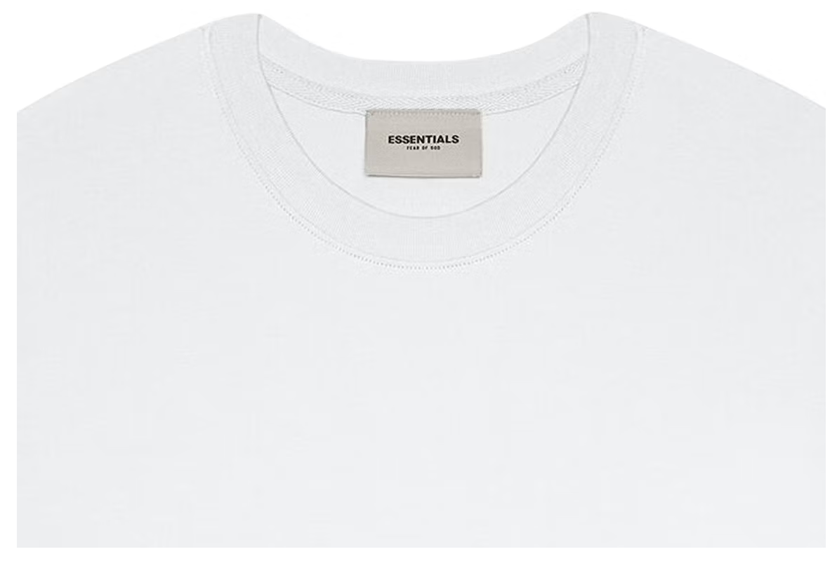 Fear of God Essentials Boxy T-Shirt Applique Logo White AMERICAN DREAM