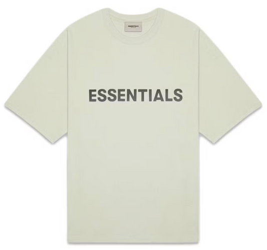 Fear of God Essentials Boxy T-Shirt Applique Logo Alfalfa Sage AMERICAN DREAM