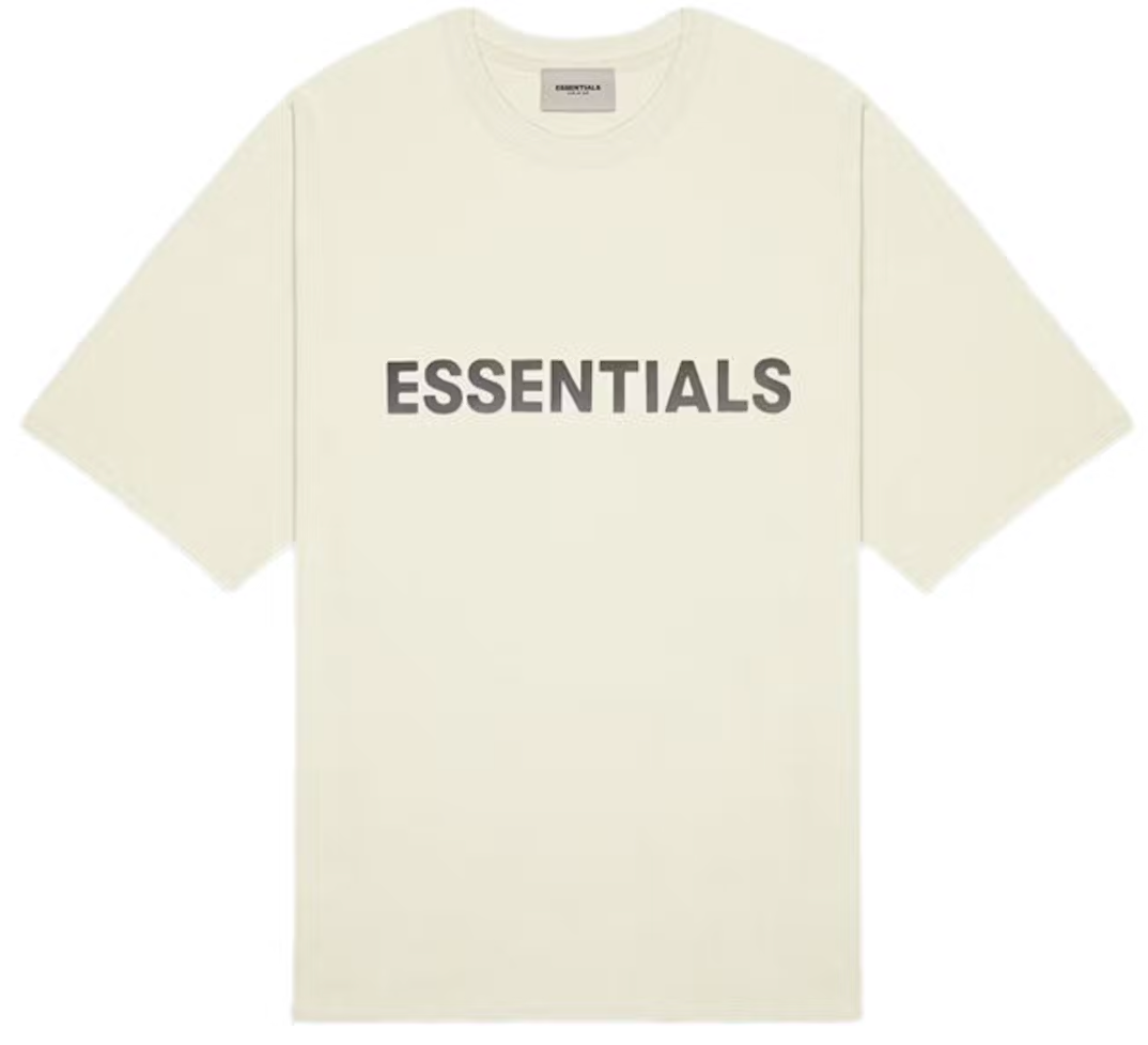 Fear of God Essentials Boxy T-Shirt Applique Logo Buttercream AMERICAN DREAM
