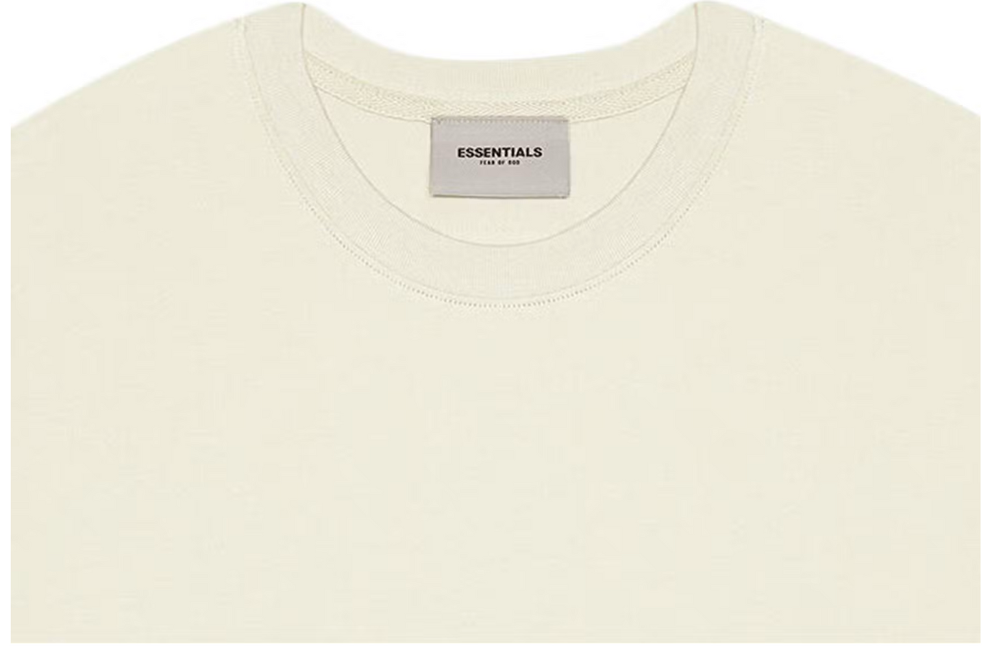 Fear of God Essentials Boxy T-Shirt Applique Logo Buttercream AMERICAN DREAM