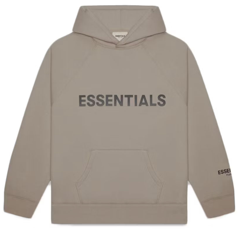 Fear of God Essentials Pullover Hoodie Applique Logo Taupe PALISADES