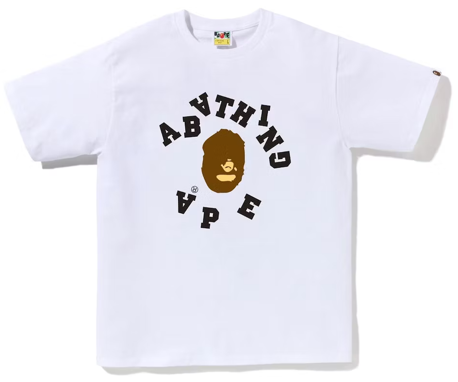 BAPE Broken College Tee (SS23) White PALISADES