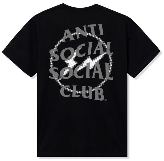 Anti Social Social Club x Fragment Design Half Tone Logo Tee Black/Grey AMERICAN DREAM