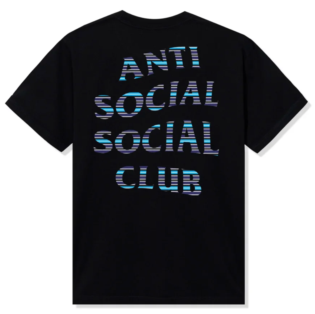 Anti Social Social Club x Fragment Design Logo Tee Black/Blue AMERICAN DREAM