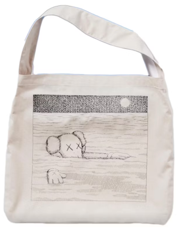 KAWS x Uniqlo Artbook Cover Tote Bag Natural PALISADES