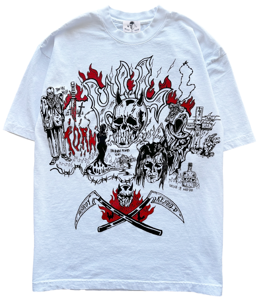 Warren Lotas Destroy & Rebuild T-Shirt White PALISADES