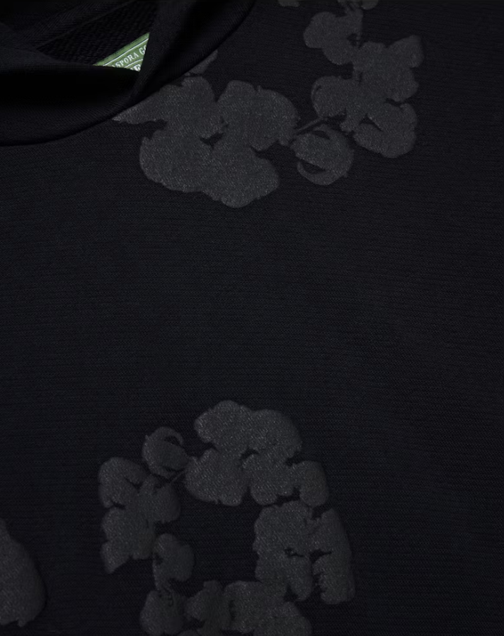 Denim Tears Cotton Wreath Hoodie Black Monochrome PALISADES