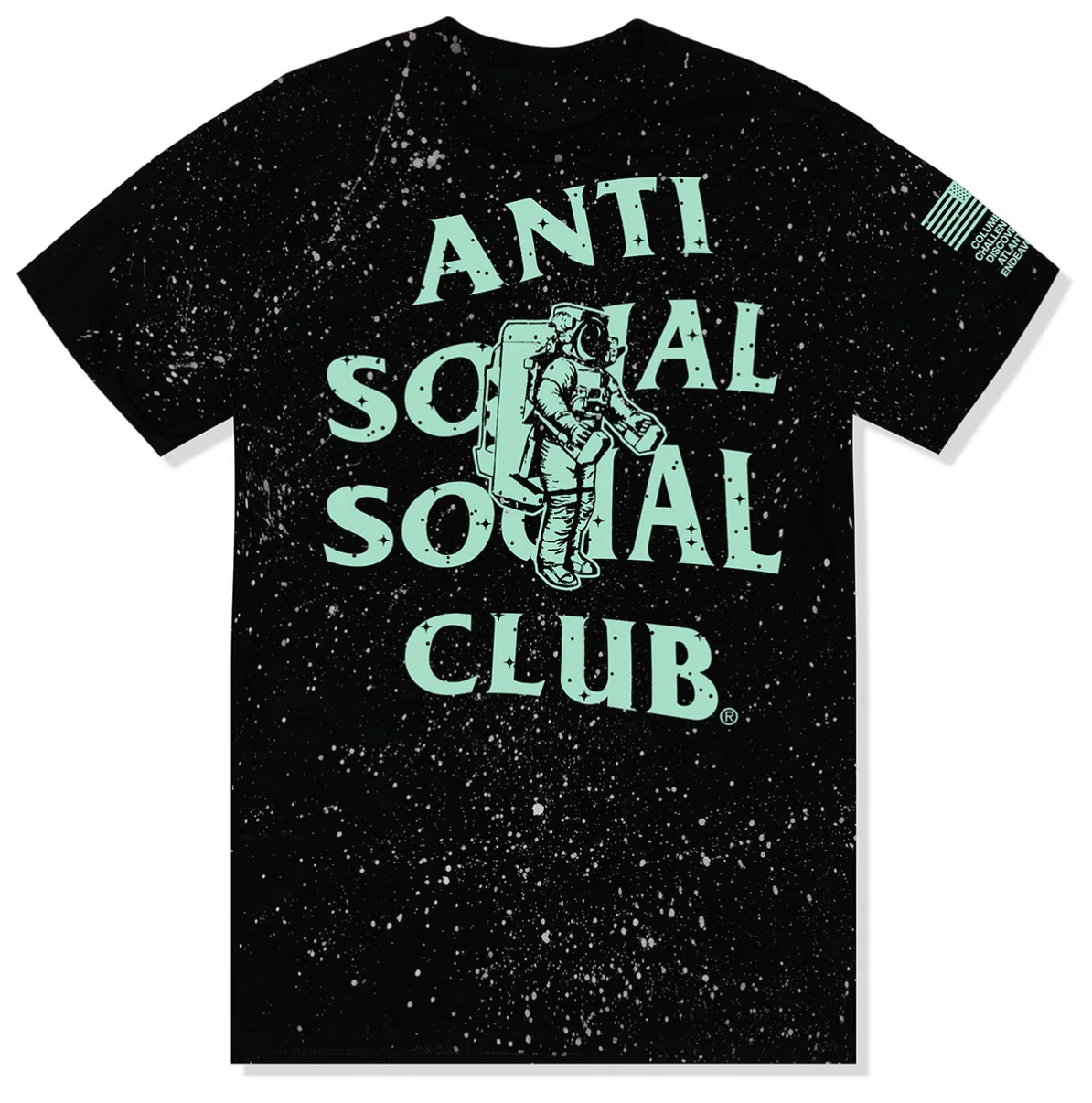 Anti Social Social Club Nebula GID Tee Black PALISADES