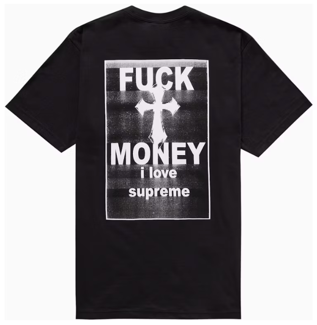Supreme Fuck Money Tee Black PALISADES