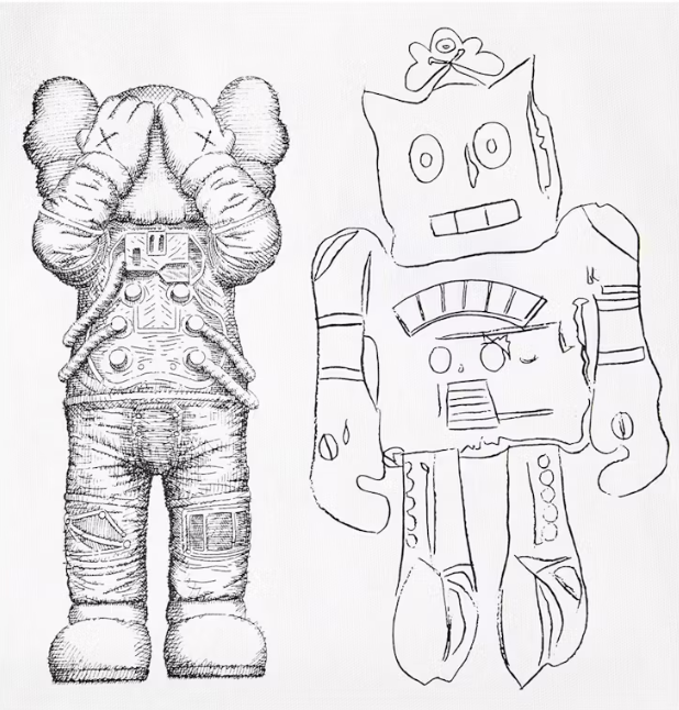 KAWS x Uniqlo Warhol 2Way Tote Bag White PALISADES