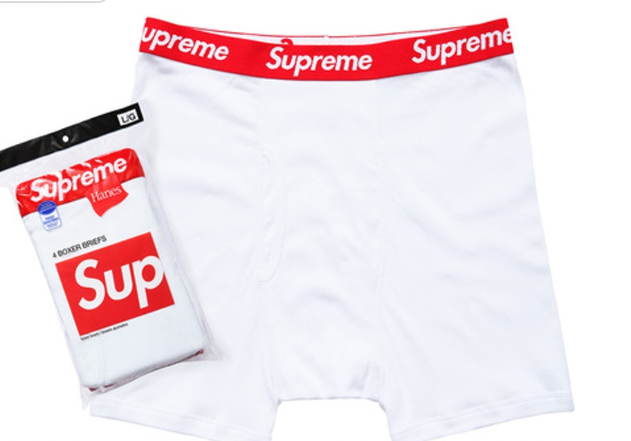 Supreme Hanes Boxer (4 Pack) Briefs White PALISADES
