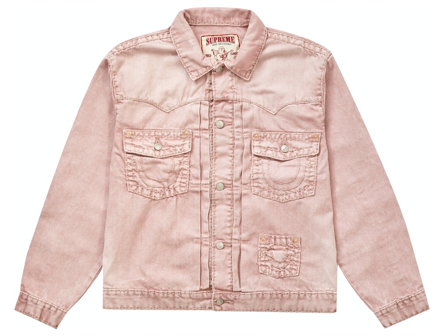 Supreme True Religion Denim Trucker Jacket Pink PALISADES – Levitate  Sneaker Boutique