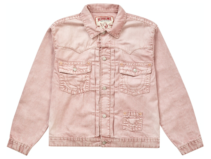 Supreme True Religion Denim Trucker Jacket Pink AMERICAN DREAM