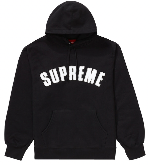 Supreme Pearl Logo Hooded Sweatshirt Black