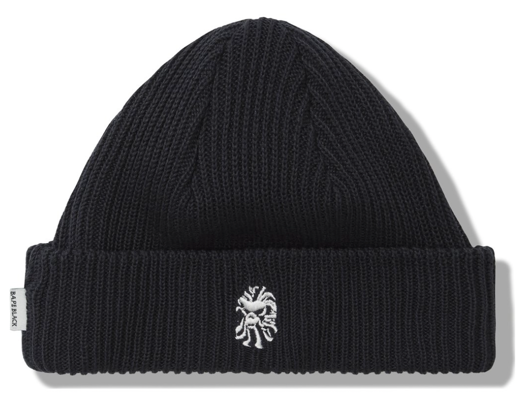 BAPE BLACK X NEW ERA LOGO BEANIE MEN PALISADES