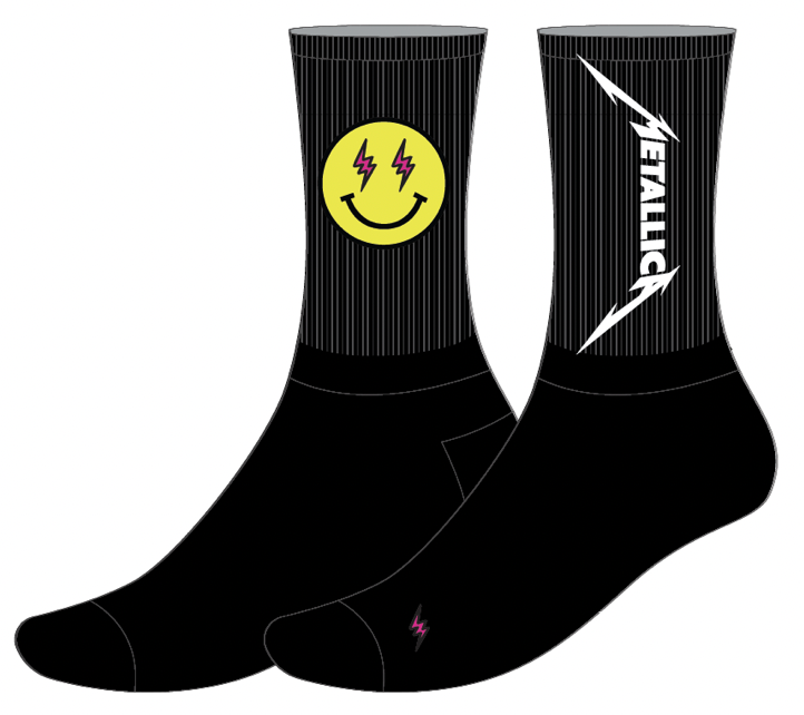 J Balvin x Metallica Smiley Socks Black PALISADES