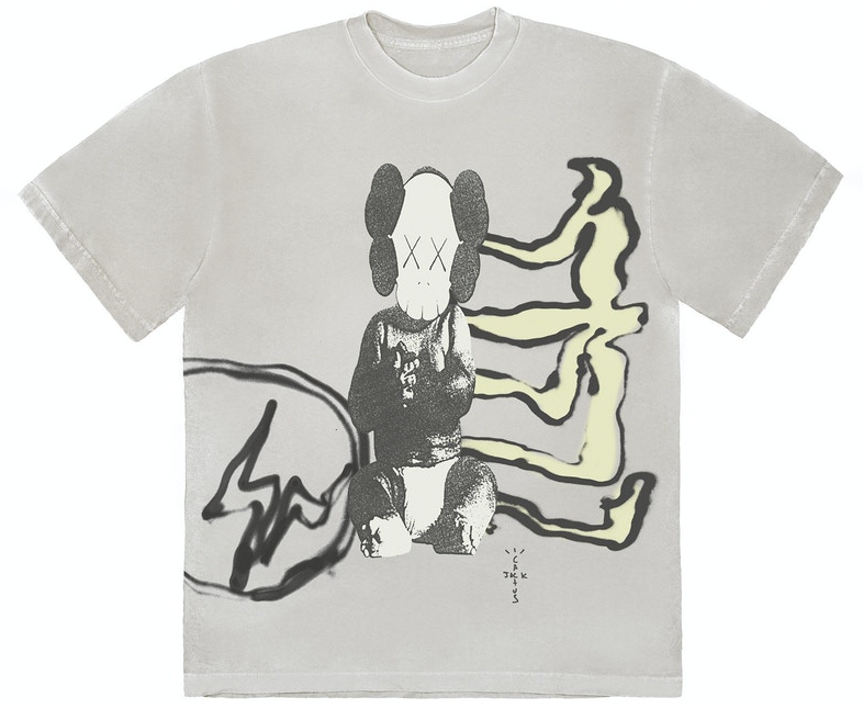Travis Scott Cactus Jack + Kaws For Fragment Tee Aged Yellow PALISADES