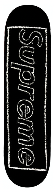 Supreme KAWS Chalk Logo Skateboard Deck Black