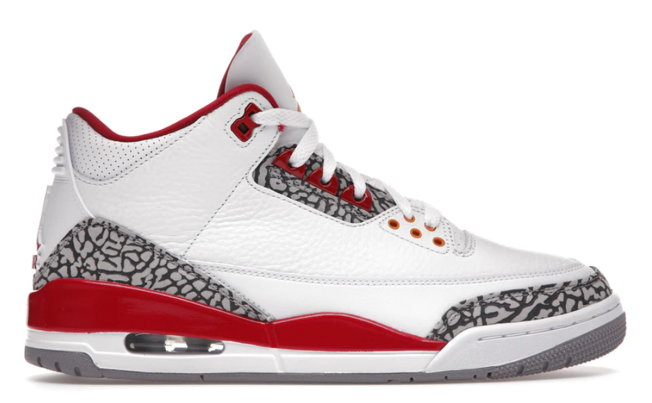 Jordan 3 Retro Cardinal Red PALISADES