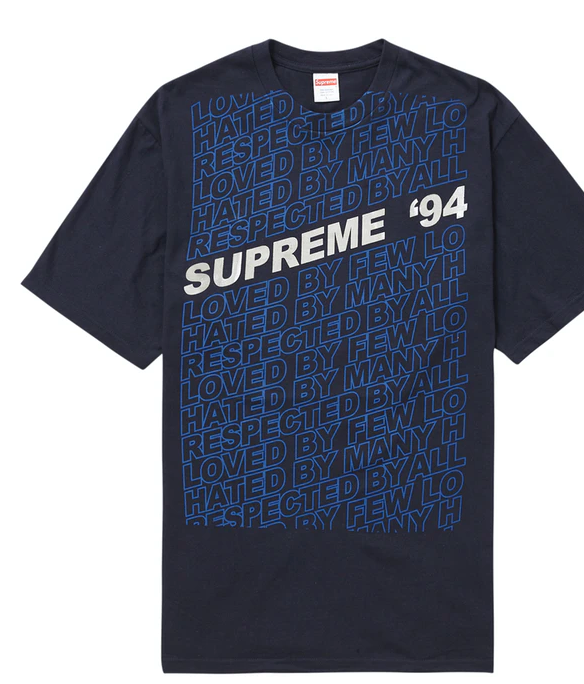 Supreme Respected Tee Navy RIDGE HILL