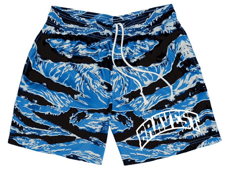 Bravest studios LV blue camo shorts with pockets