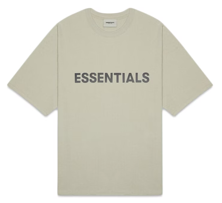Fear of God Essentials Boxy T-Shirt Applique Logo Moss AMERICAN DREAM