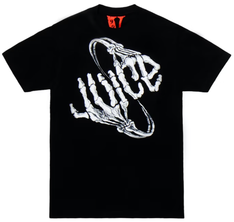 Juice Wrld x Vlone Bones T-shirt Black RIDGE HILL
