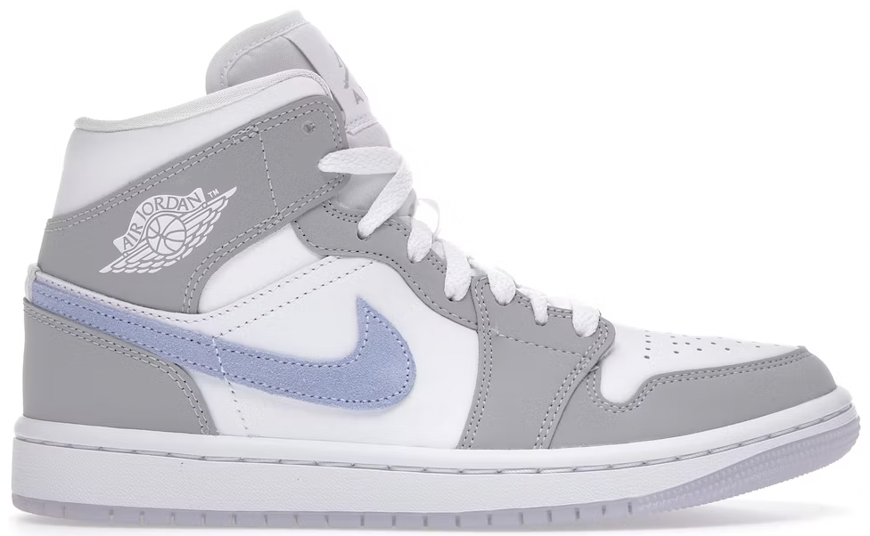 Jordan 1 Mid Wolf Grey Aluminum (Women's) PALISADES