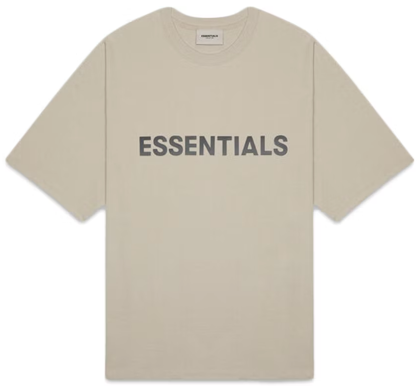 Fear of God Essentials Boxy T-Shirt Applique Logo Olive/Khaki PALISADES