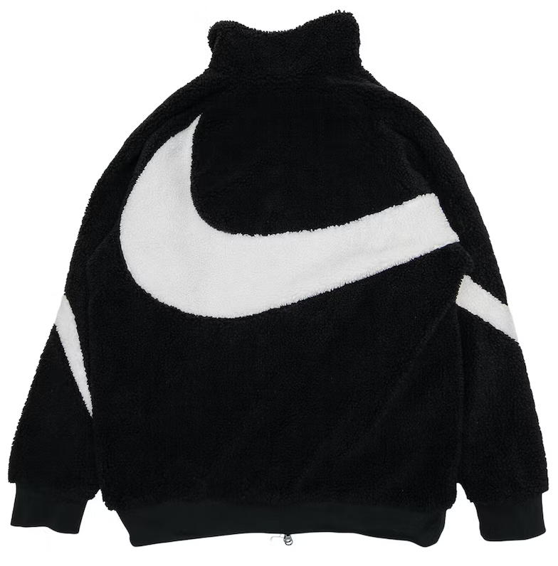 Nike Big Swoosh Reversible Boa Jacket (Asia Sizing) Black White AMERICAN DREAM