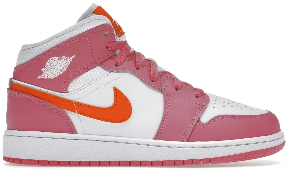 Jordan 1 Mid Pinksicle Safety Orange (GS) PALISADES
