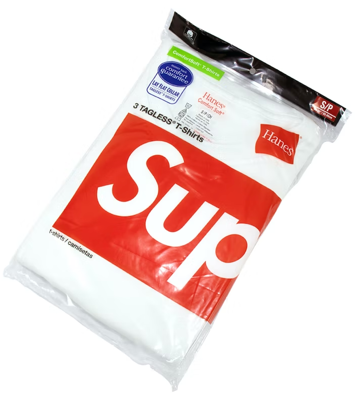 Supreme Hanes Tagless Tees (3 Pack) White PALISADES