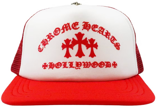 Chrome Hearts King Taco Trucker Hat Red/White PALISADES