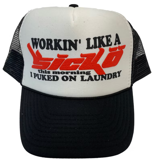 Sicko Laundry Trucker Hat Black/White PALISADES