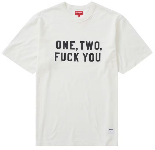 Supreme One Two Fuck You S/S Top White PALISADES