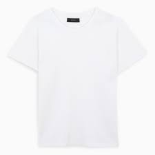 AMIRI CASHMERE SHREDDED WHITE TEE