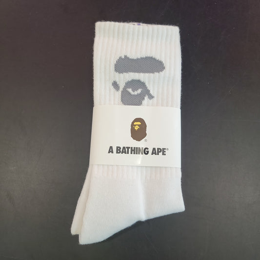 BAPE Ape Head White Socks PALISADES
