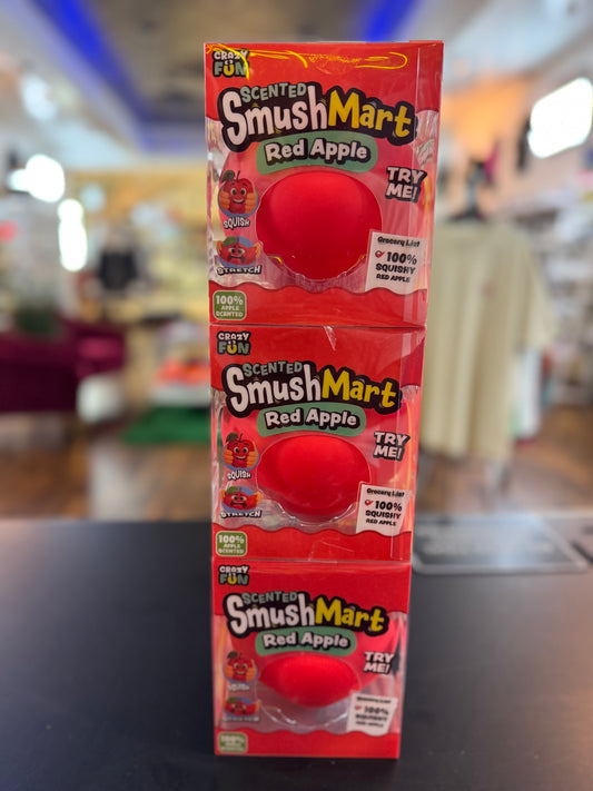 Crazy Fun Smush Mart Red Apple Squishy Fidget Toy