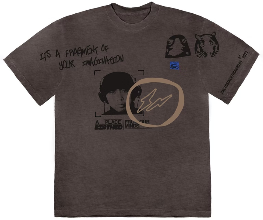 Travis Scott Cactus Jack For Fragment Hiroshi Tee Brown Pepper PALISADES