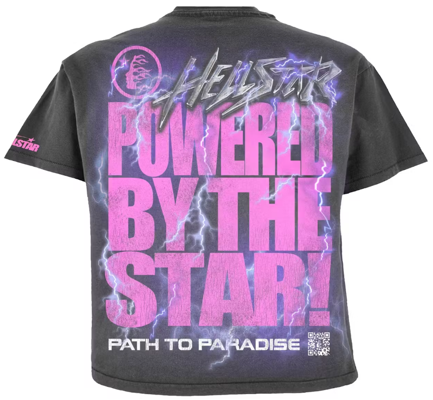 Hellstar Powered By The Star T-Shirt Black PALISADES