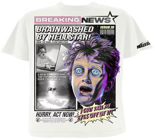 Hellstar Breaking News T-Shirt White PALISADES