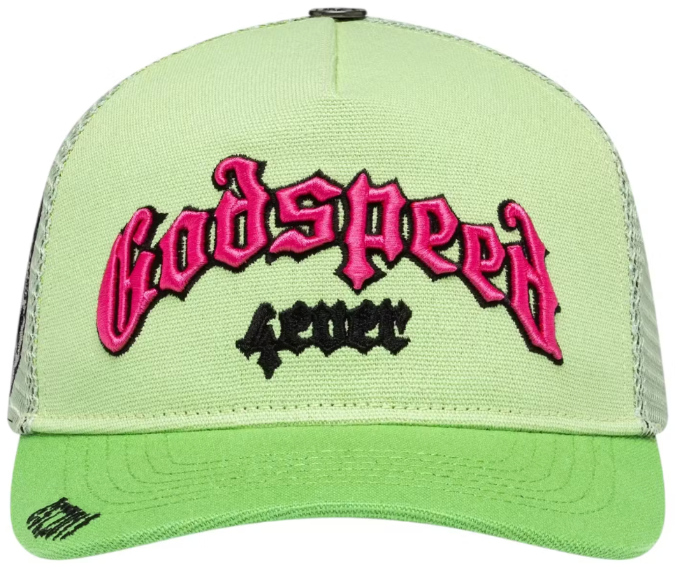 Godspeed Forever Trucker Hat Lime/Pink PALISADES