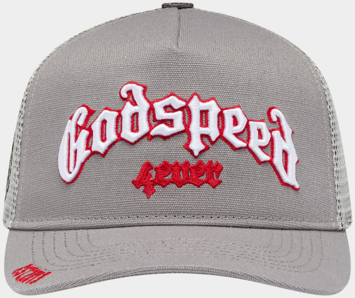 Godspeed Forever Trucker Hat (Grey/Red) PALISADES