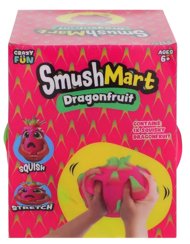 Crazy Fun Smush Mart Dragon Fruit Squishy Toy