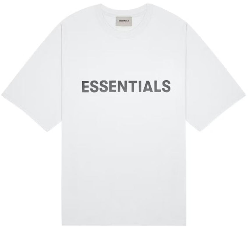 Fear of God Essentials Boxy T-Shirt Applique Logo White PALISADES